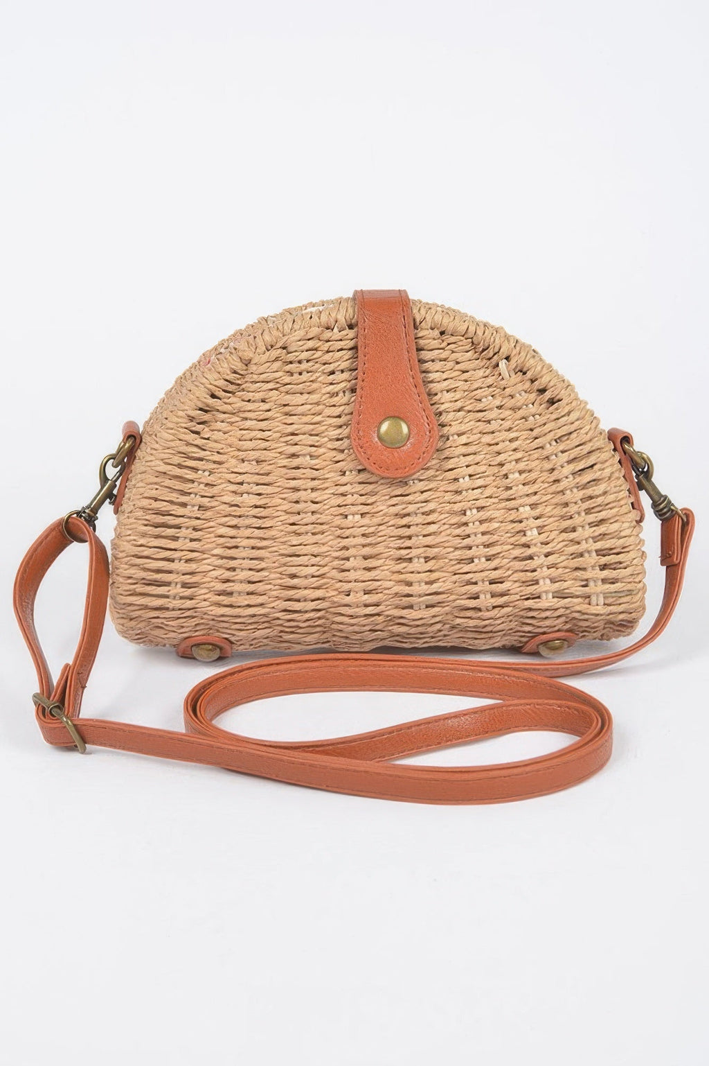 Semi Circle Bamboo Clutch