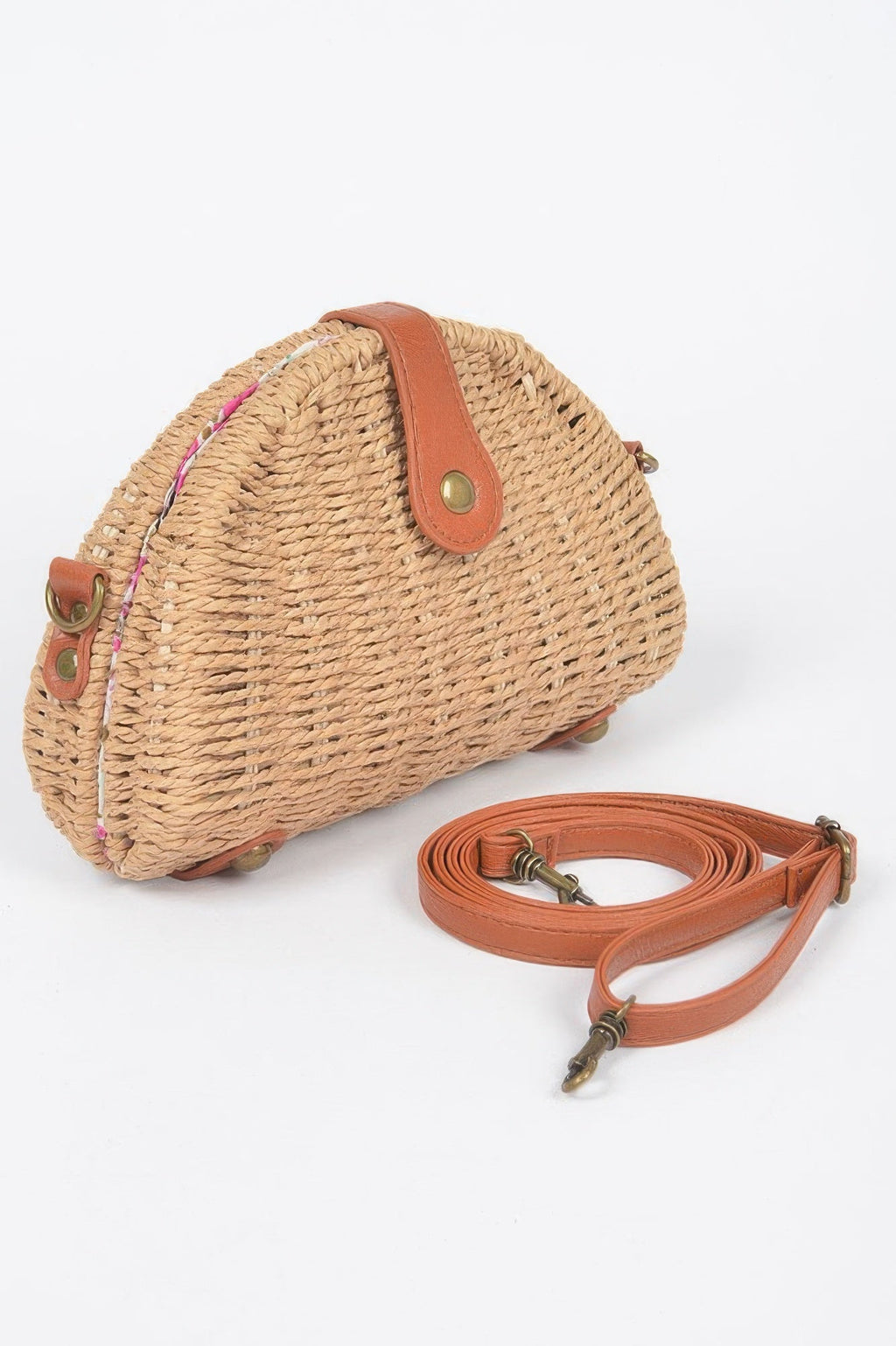 Semi Circle Bamboo Clutch