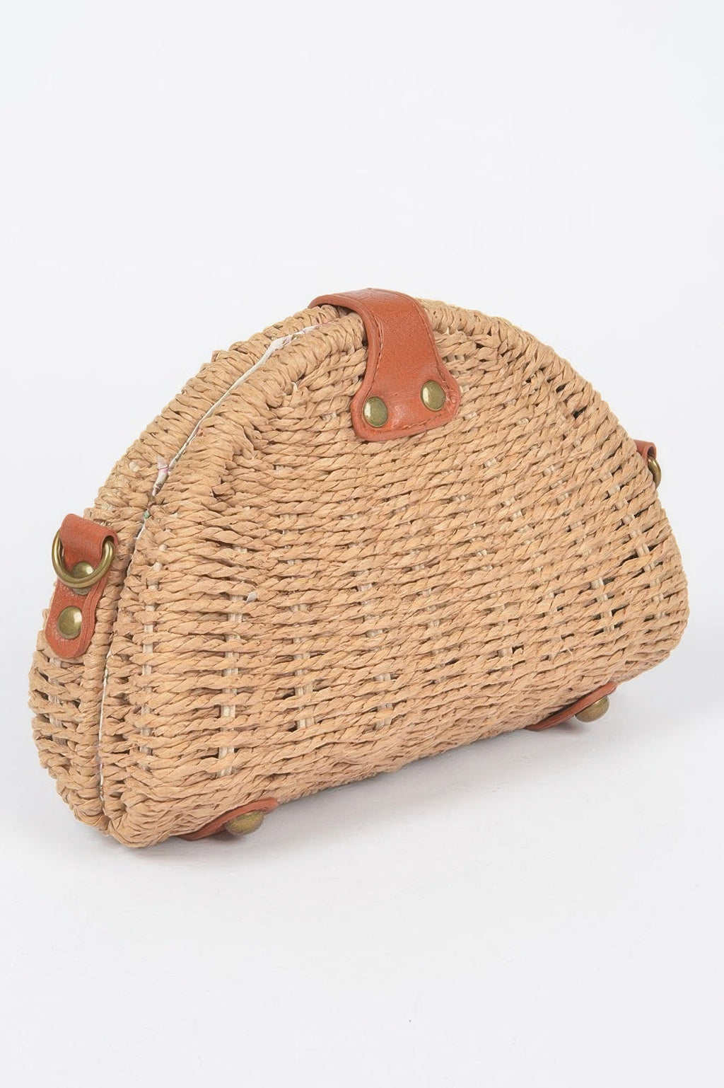 Semi Circle Bamboo Clutch