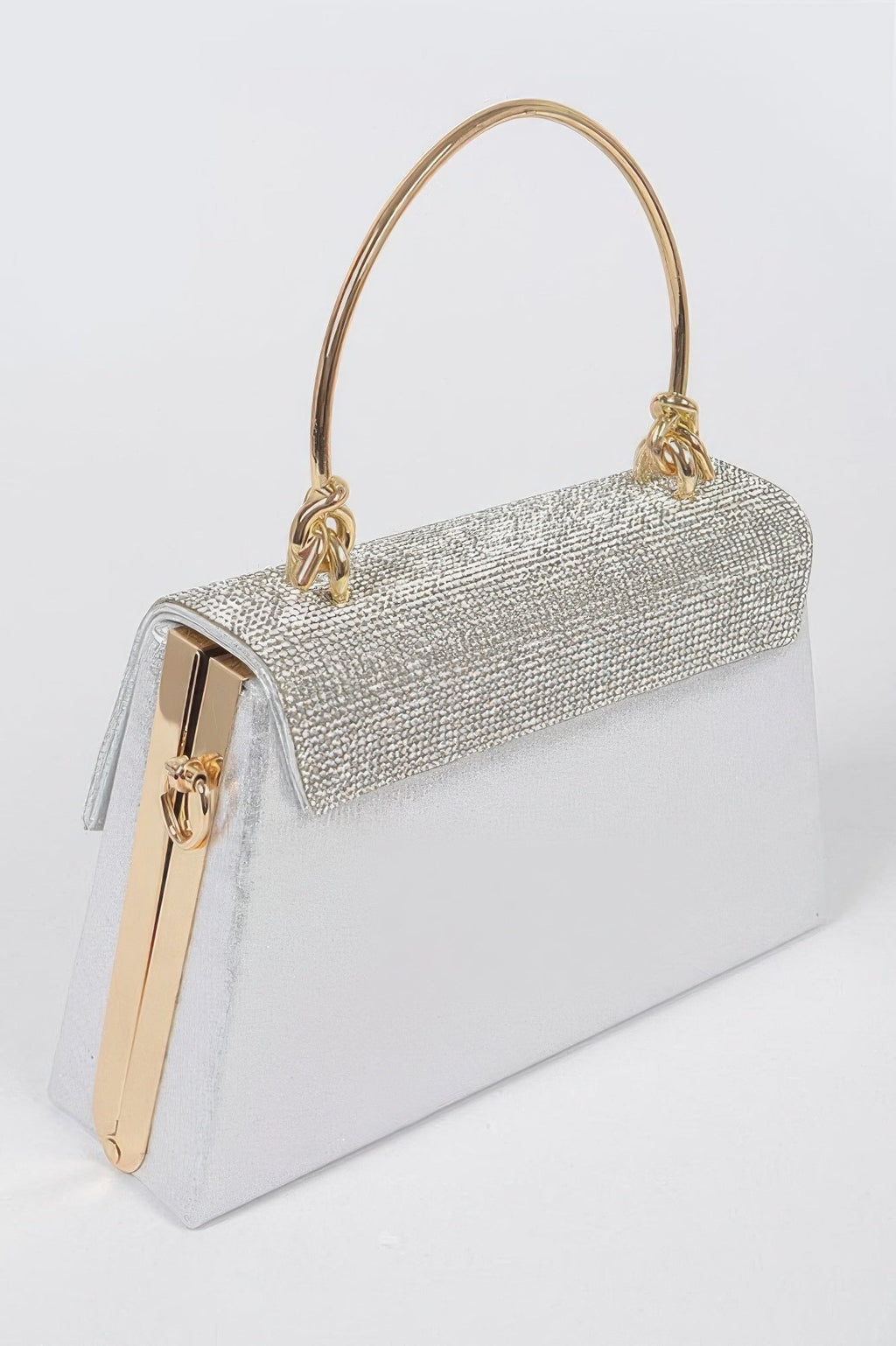 Rhinestone Metal Handle Bag