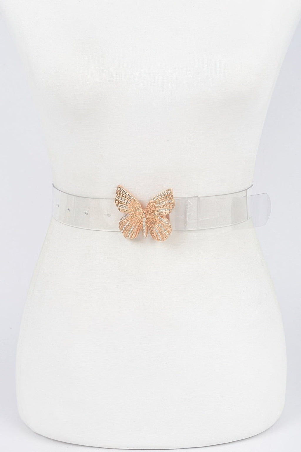 Rhinestone Butterfly Transparent Belt
