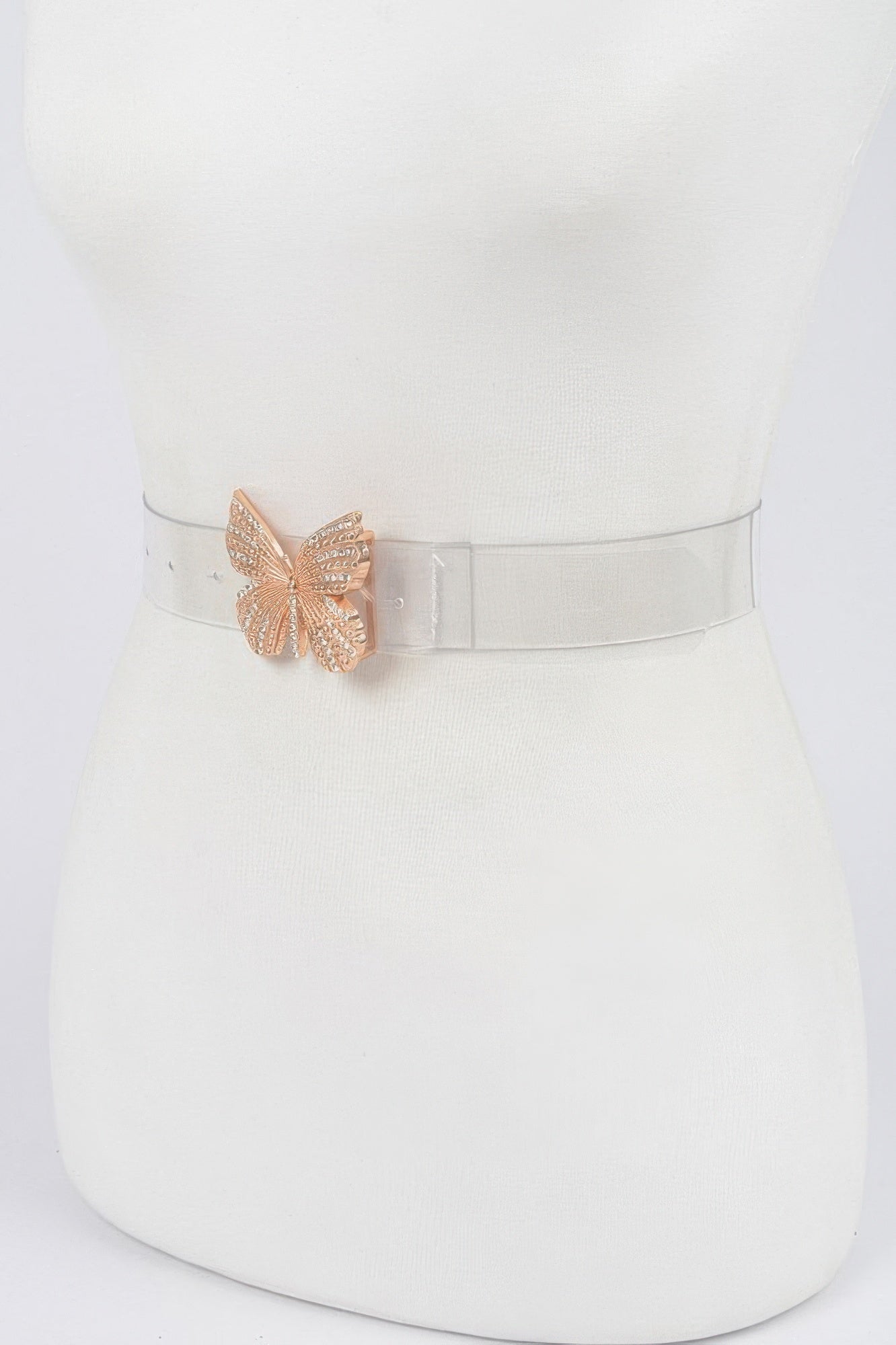 Rhinestone Butterfly Transparent Belt