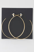 Oversized Metal Dipped Hoop Earrings