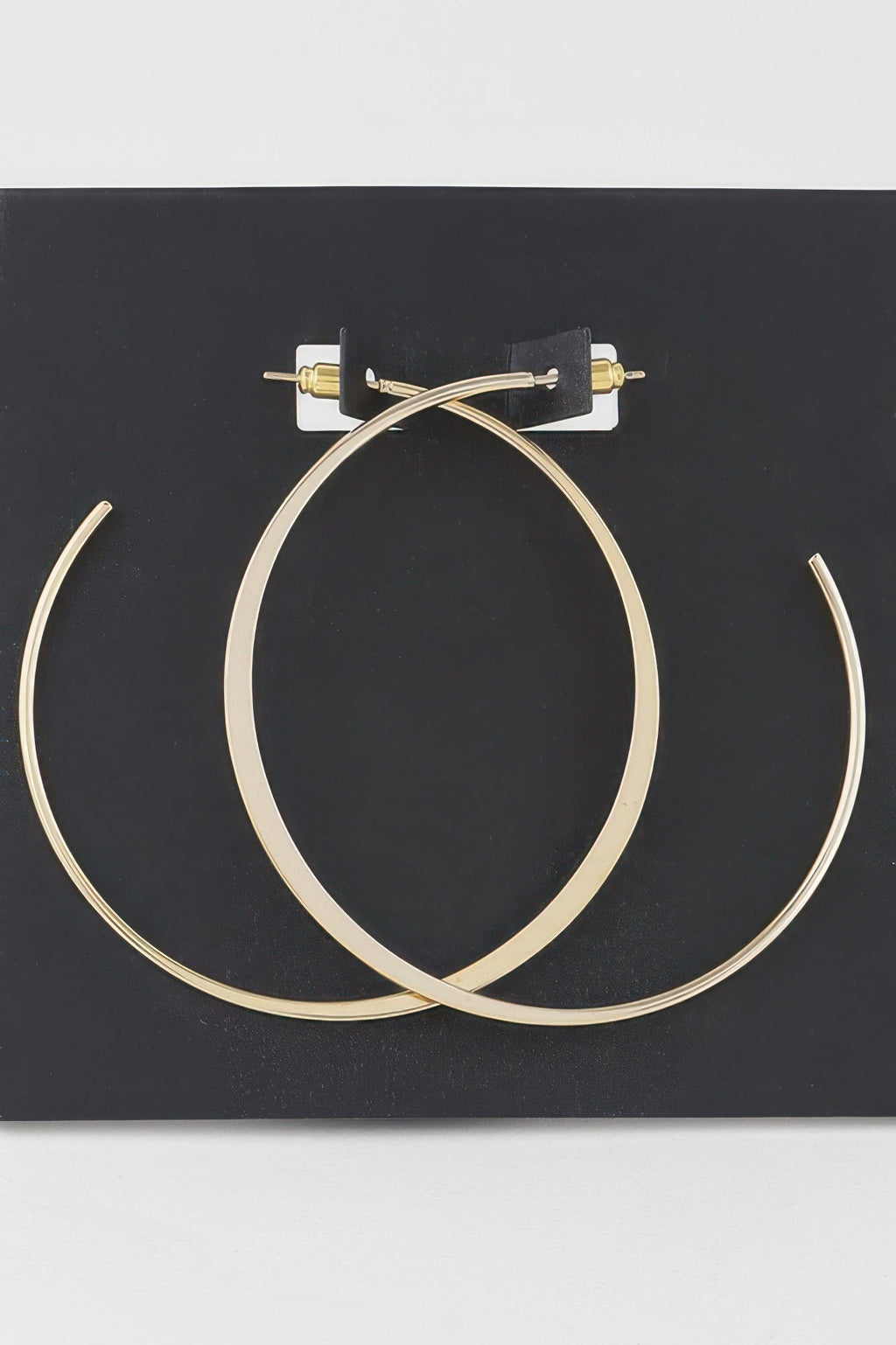 Oversized Flat Metal Hoop Earrings