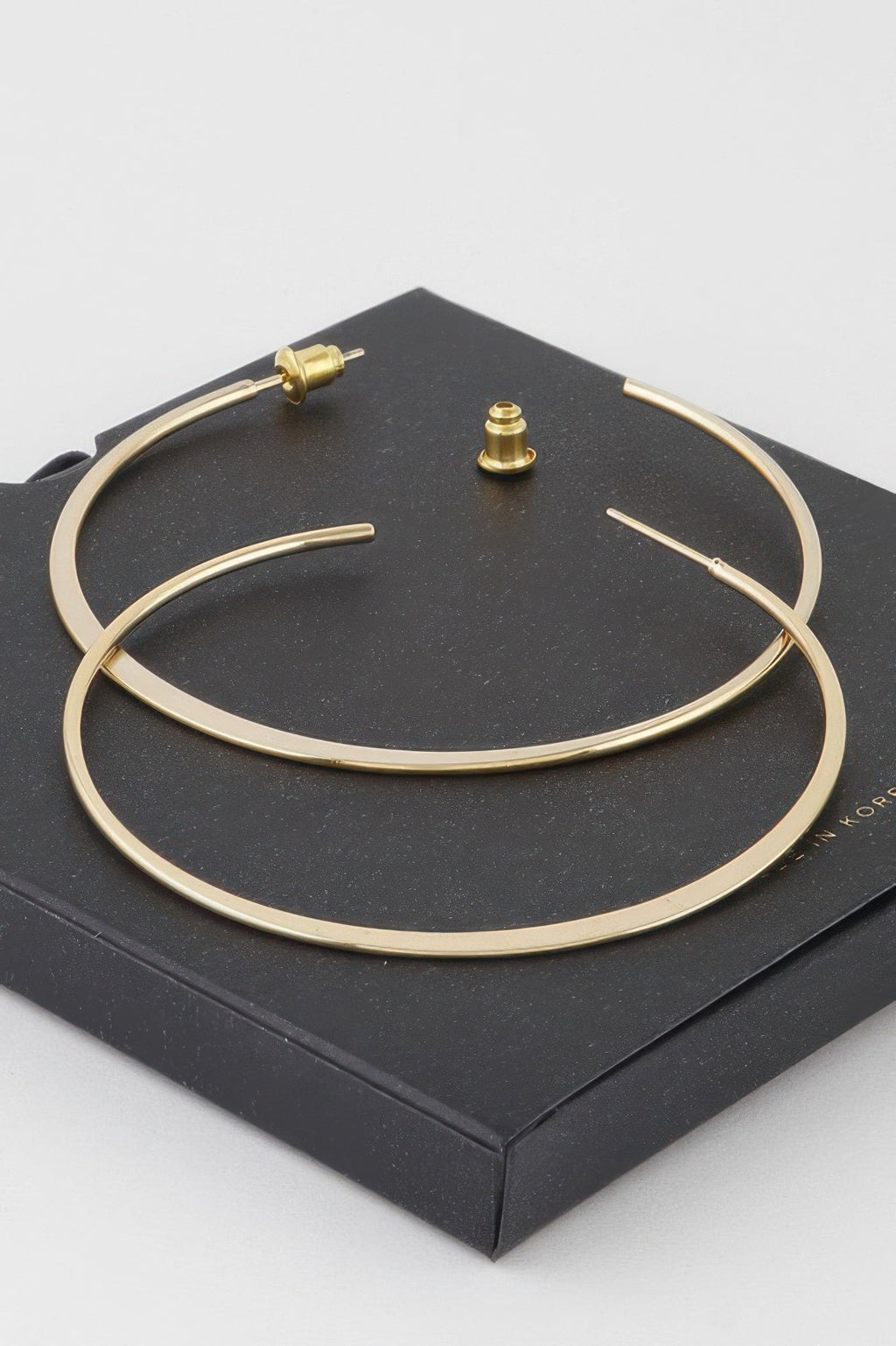 Oversized Flat Metal Hoop Earrings
