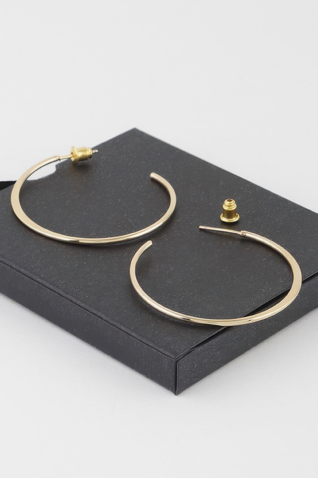 Flat Metal Dipped Hoop Earrings