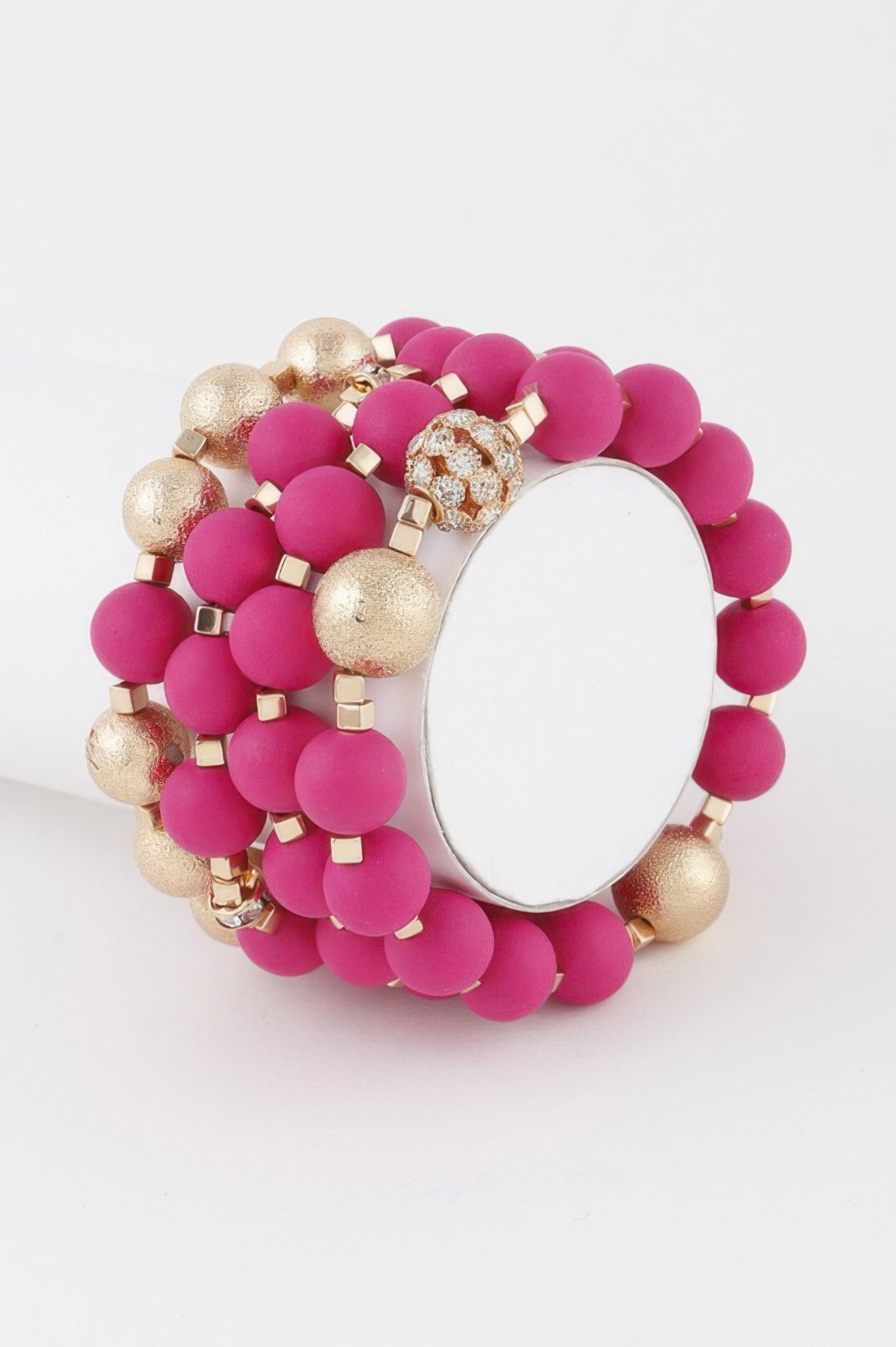 Multi Rhinestone Beaded Bracelet