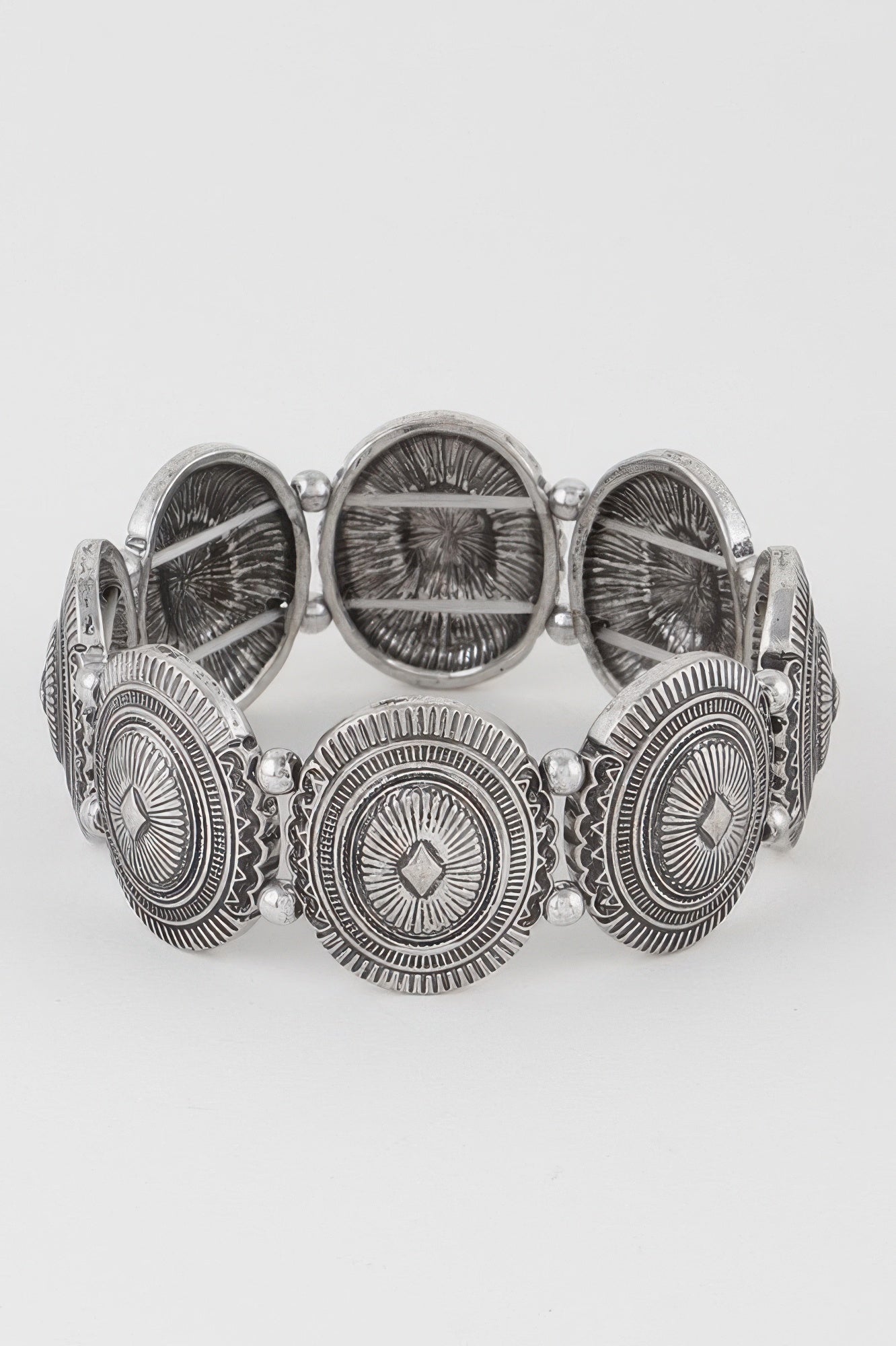 Multi Vintage Plate Cuff Bracelet