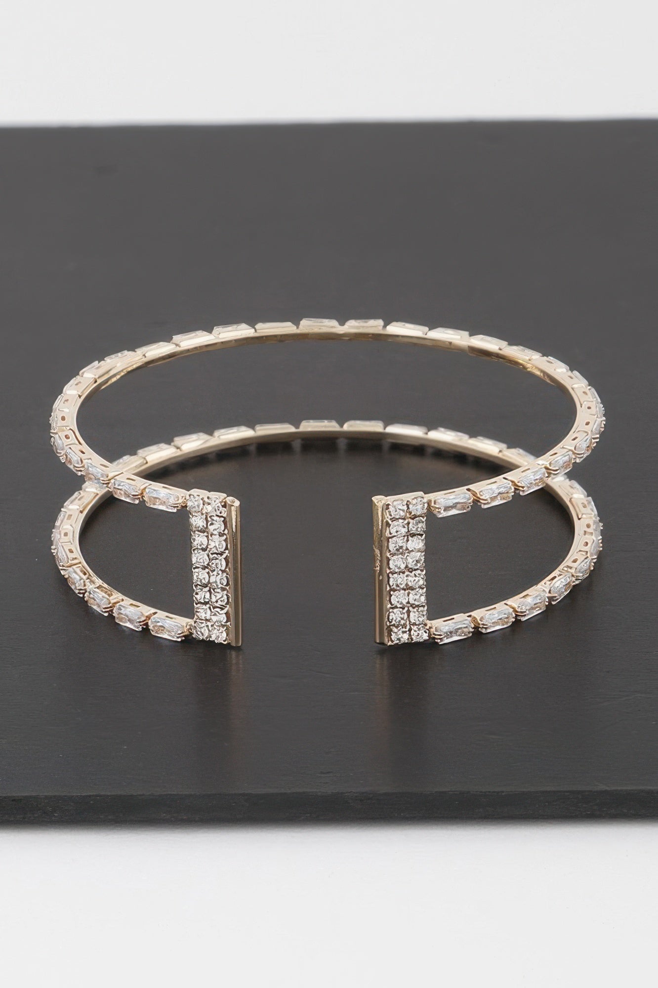 Open Crystal Cuff Bracelet