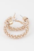 Multi Jeweled Hoop Earrings