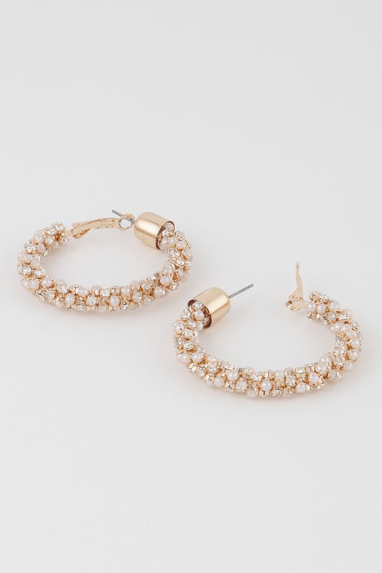 Multi Jeweled Hoop Earrings