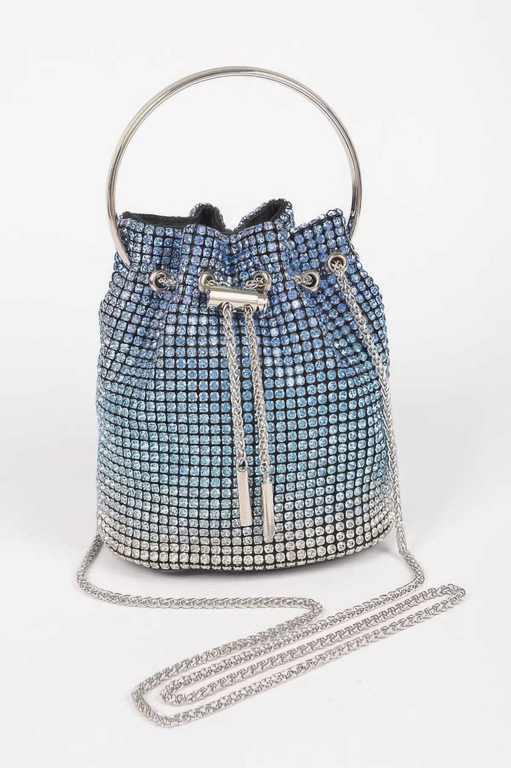 Rhinestone Ombre Bucket Bag