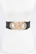 Triple O Ring Buckle Elastic Belt