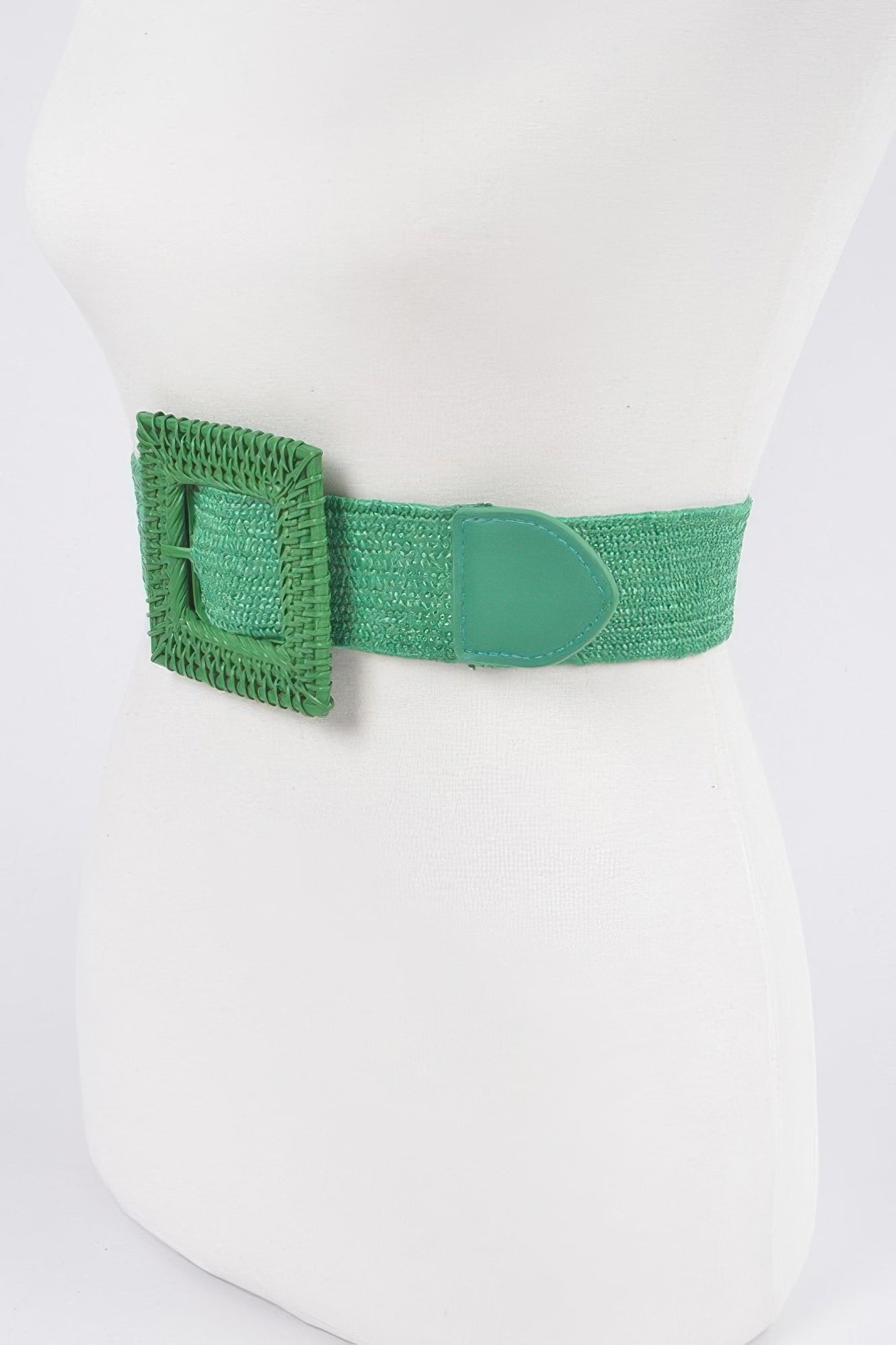Square Straw Buckle Belt