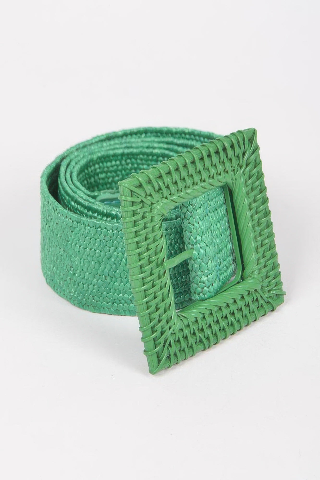Square Straw Buckle Belt