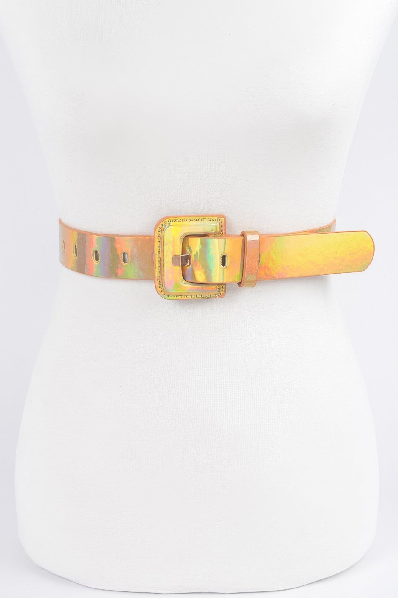 Holograme Metallic Plus Size Belt