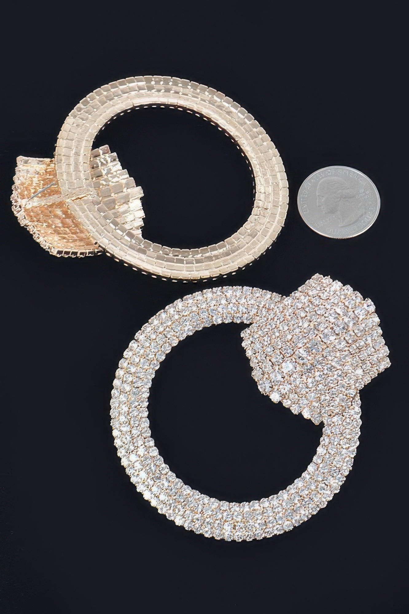 Rhinestone Round Earring