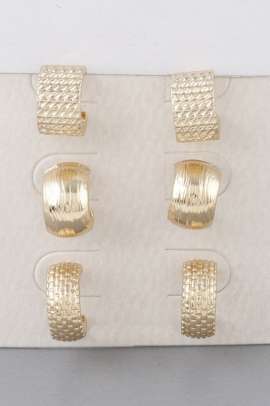 Multi Bulky Hoop Earrings Set
