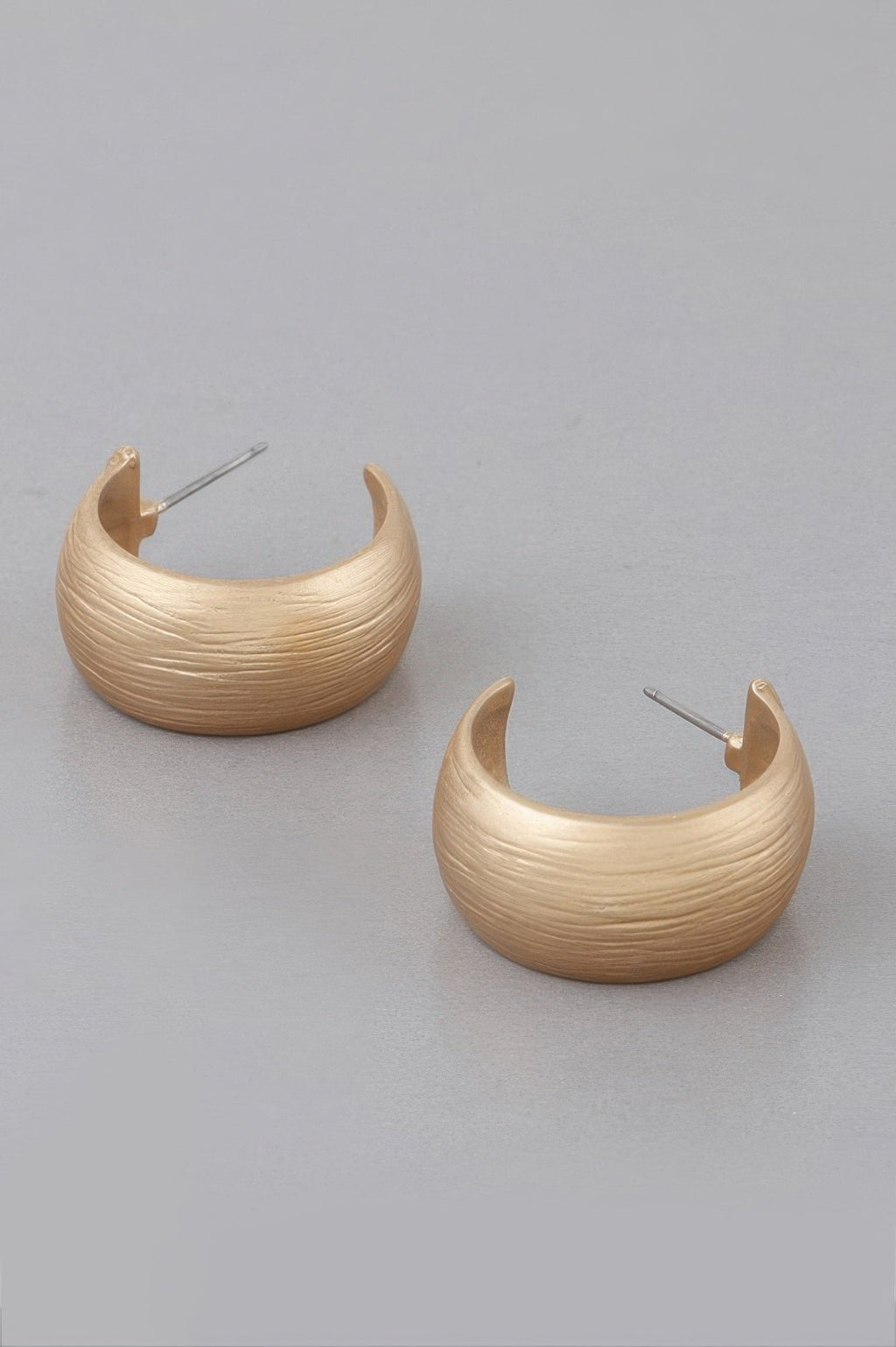 Scraped Bulky Hoop Earrings