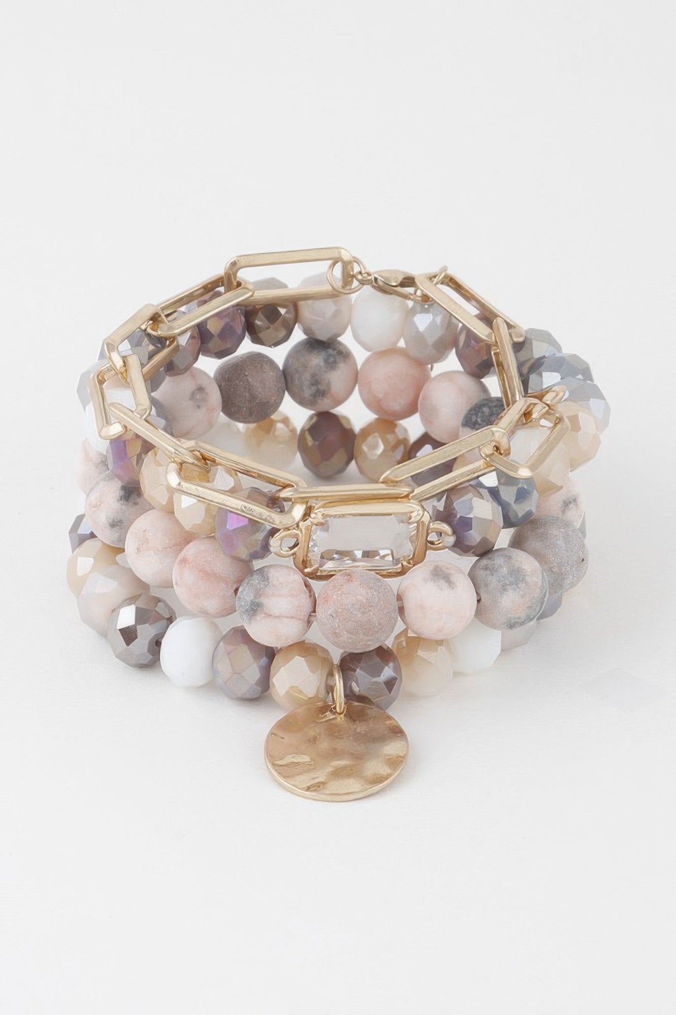 Multi Stone Crystal Beaded Bracelet