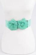 Flower Buckle Elastic Belt