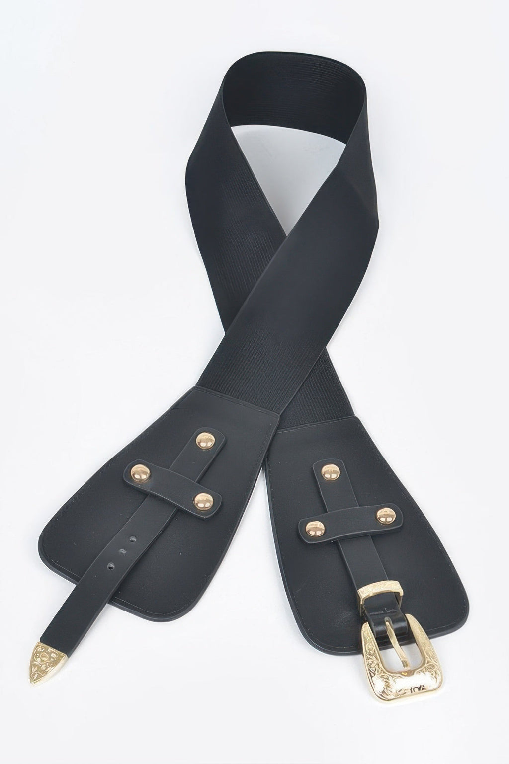 Wide Belt Buckle Plus Size Elastic Belt