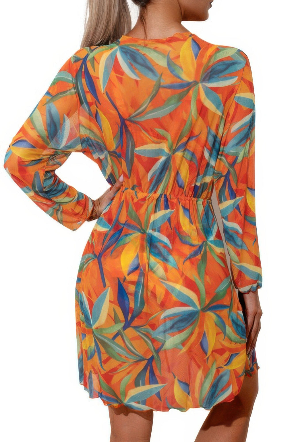 Leopard Print Bikini Kimono Three Pieces Swimsuit