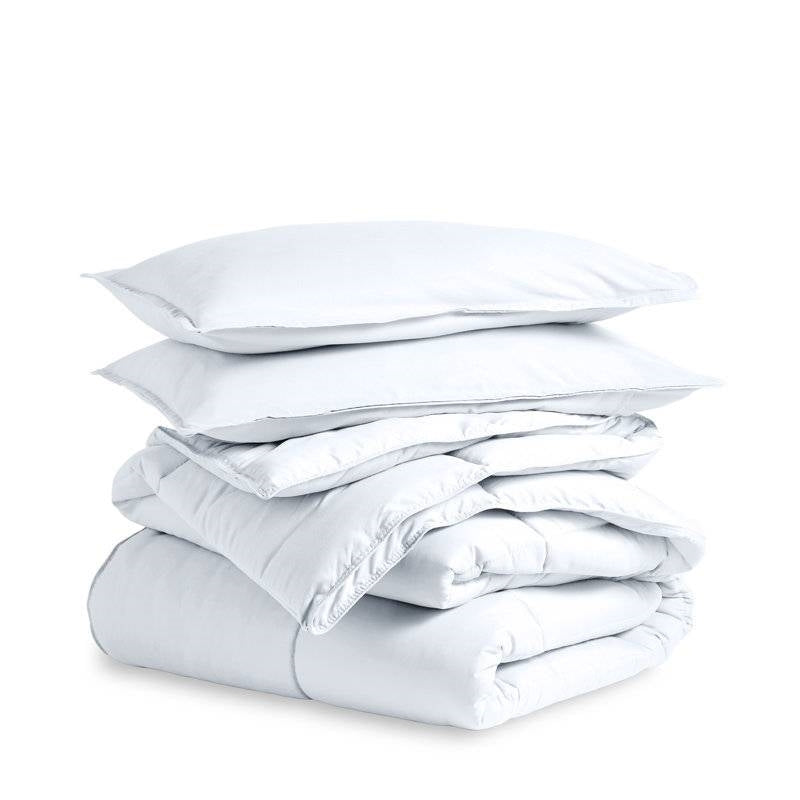 Queen size Super Soft Microfiber Down Alternative Comforter Set White