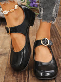 Buckle Strap Mary Jane Loafers