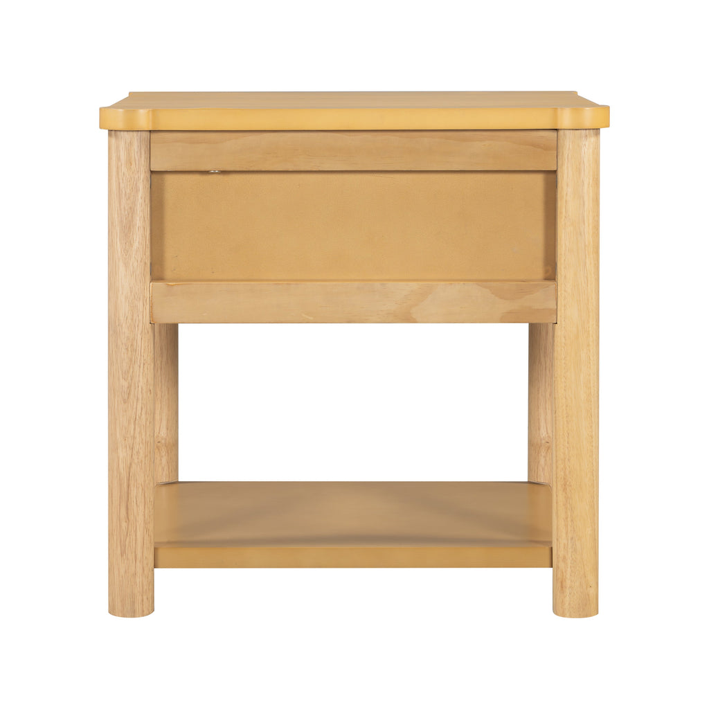 Modern King Bed Frame Set with 2 Nightstands, Beige Wood Platform Bed with Headboard and Matching Bedside Tables for Bedroom