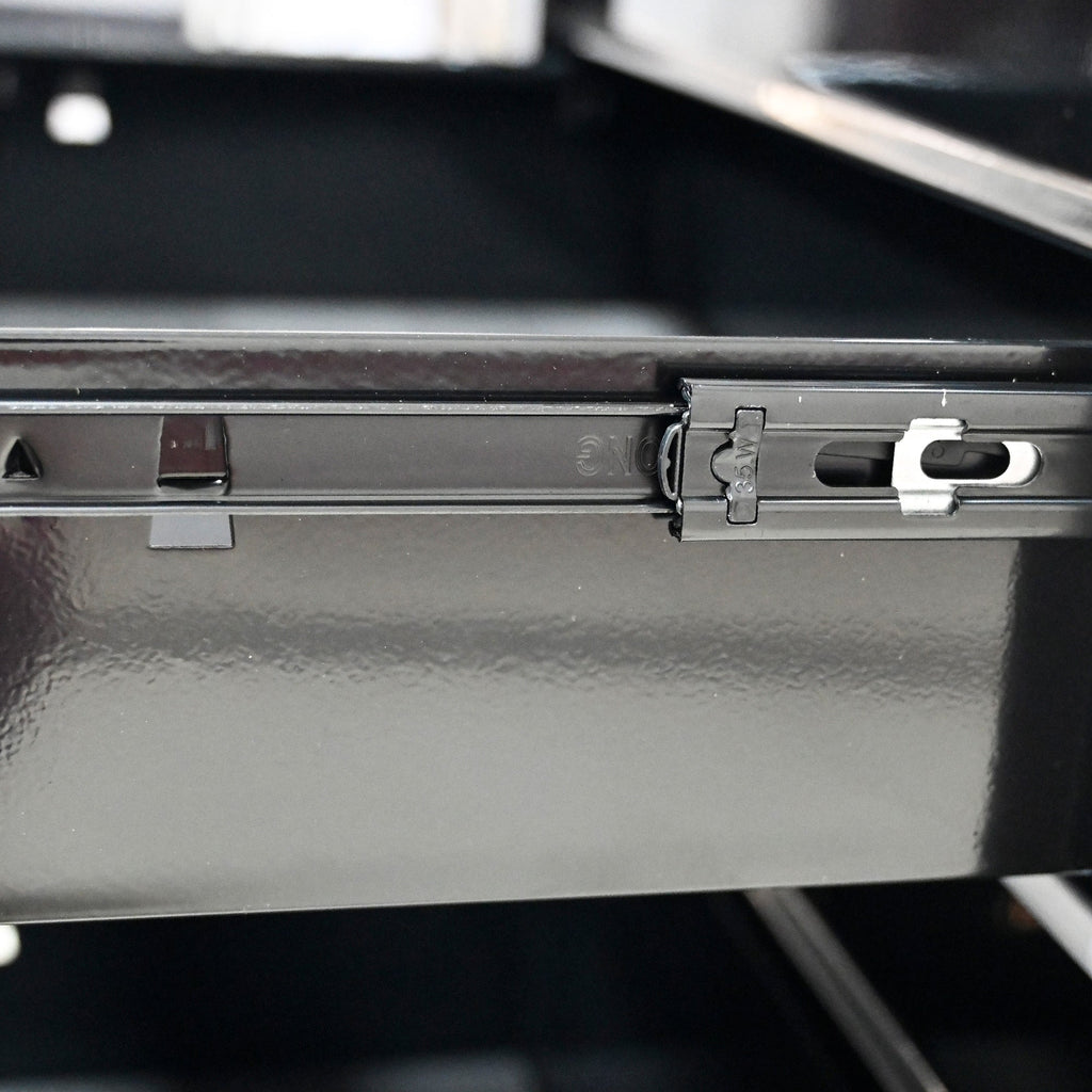 Rolling Tool Chest, 4-Drawer Tool Box with Wheels, Heavy Duty Industrial Service Cart Storage Organizer with Locking System, Rolling Tool Box Organizer Tool Case for Garage, Repair Shop - Black