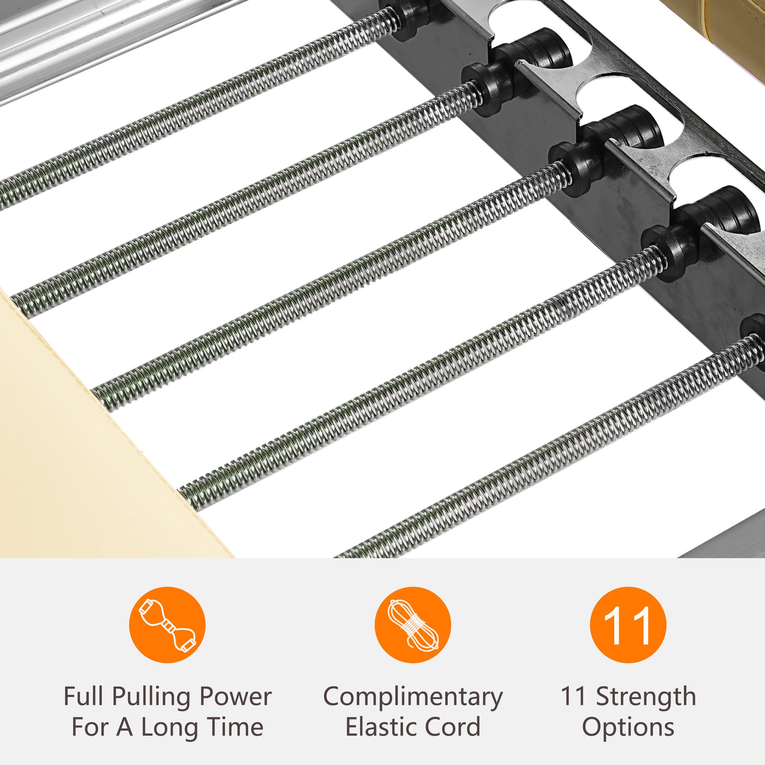 Pilates Reformer Machine for Home Gym Workout, Foldable Pilates Equipment with High Strength Alloy Springs for Beginners, Up to 330lbs,Beige