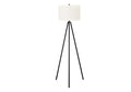 Lighting, 63'h, Floor Lamp, Black Metal, Ivory / Cream Shade, Contemporary
