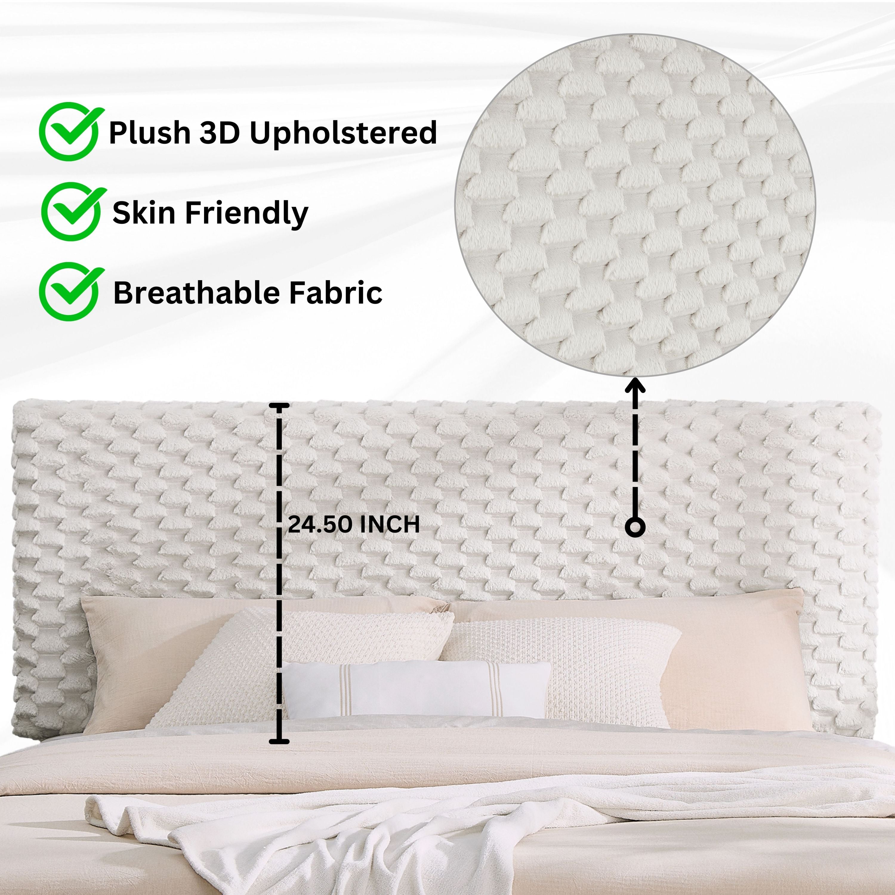 Findlay 2-Piece Bedroom Set, Plush 3D Upholstered Bed with Nightstand, Full