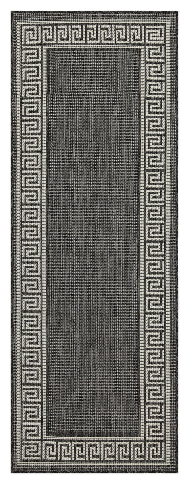 Sunshine GC_HAR2002 Anthracite 5 ft. 3 in. x 7 ft. 3 in. Indoor/Outdoor Area Rug