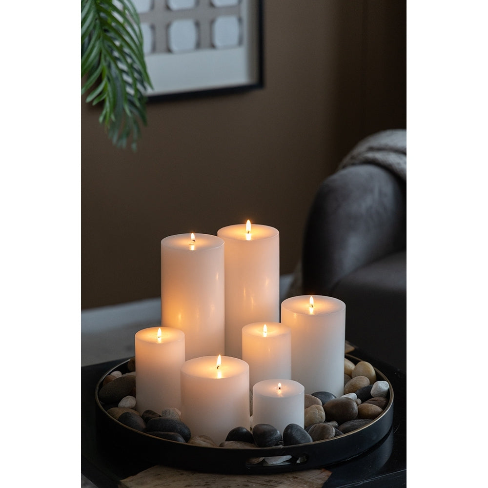 4x6' 2PK Unscented Soy Wax Candle, White