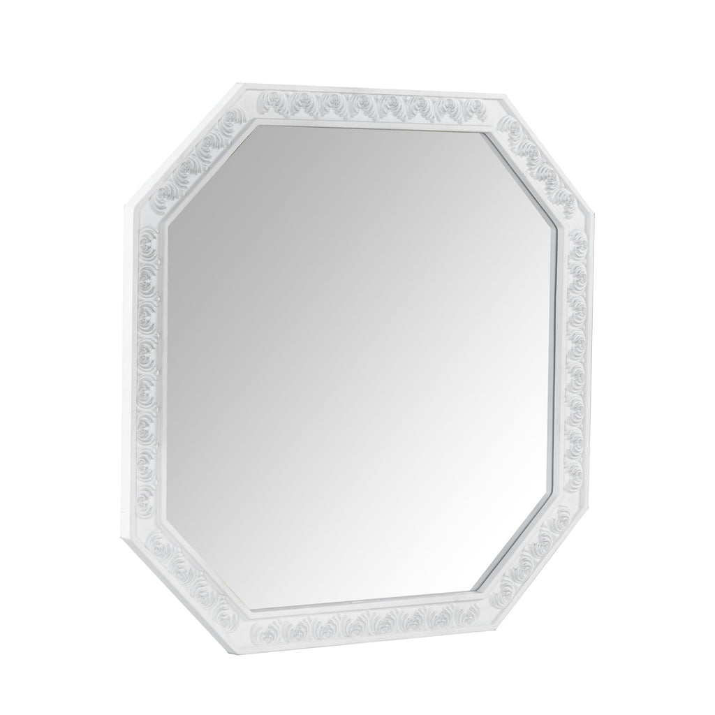 Retro Makeup Desk with Large Mirror, 3-Drawer Dressing Table for Jewelry Storage, Elegant Console Table for Bedroom, Living Room, Hallway & Foyer,White