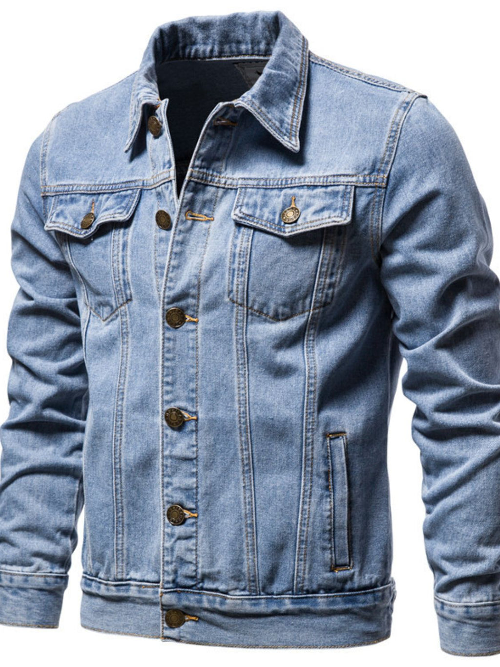 Button Down Long Sleeve Denim Jacket
