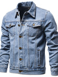 Button Down Long Sleeve Denim Jacket