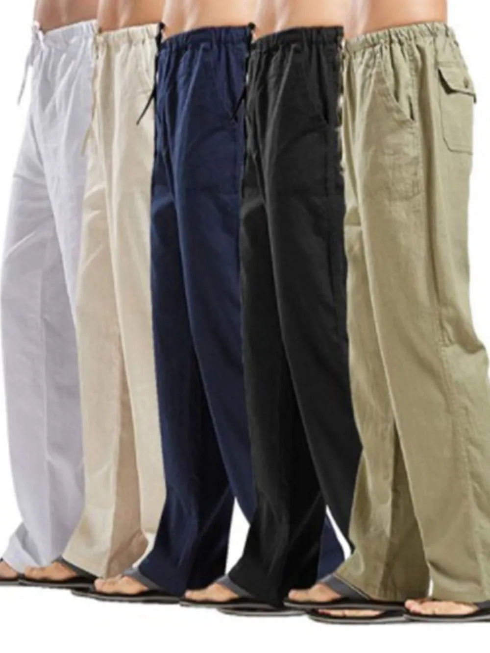 Drawstring Pants with Pockets Plus Size