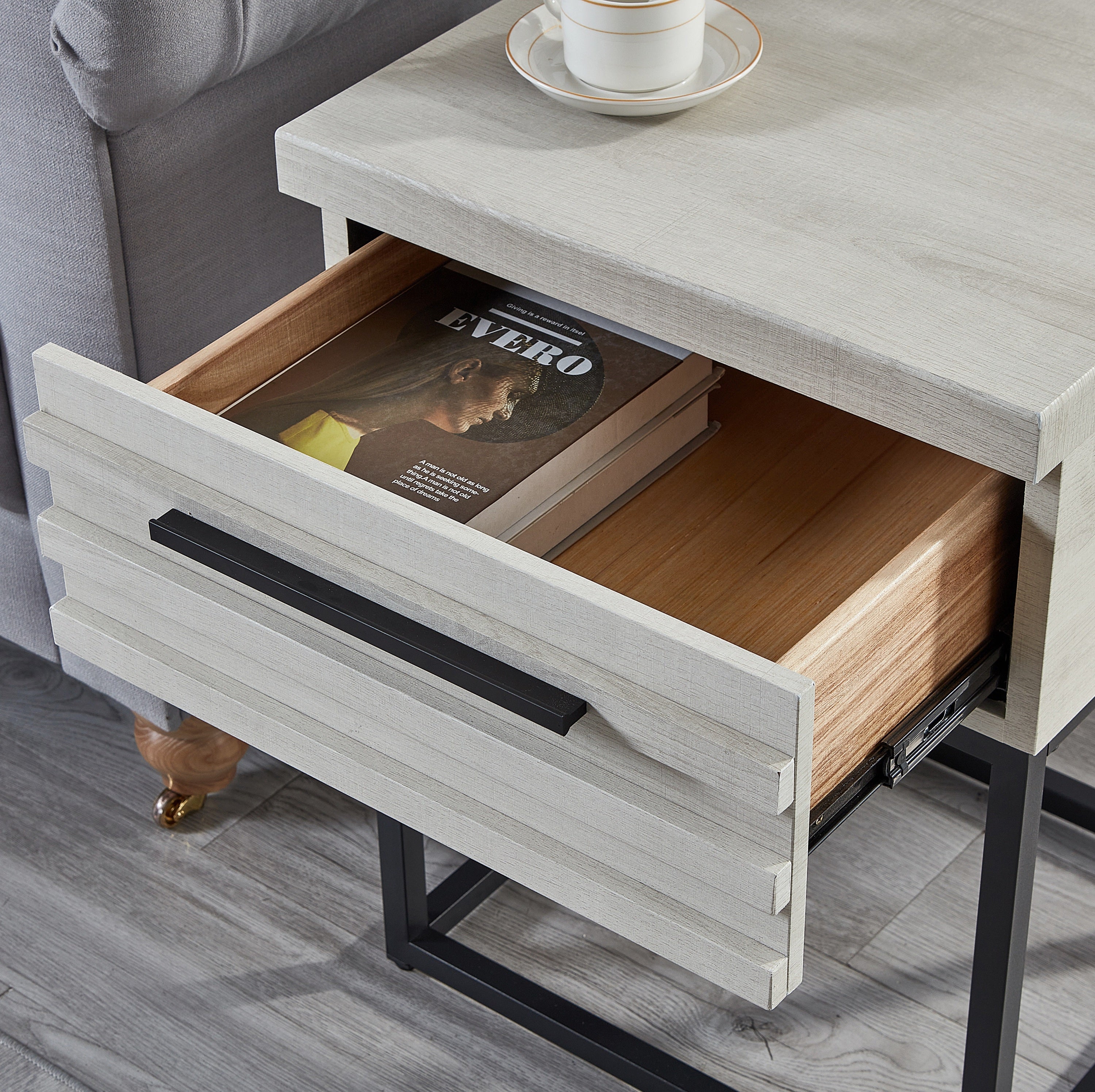 Findlay 3-Piece Bedroom Set, Plush 3D Upholstered Bed with Two Nightstands, Full