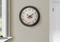 Clocks, 20' Round, Wall Clock, Brown, Transitional