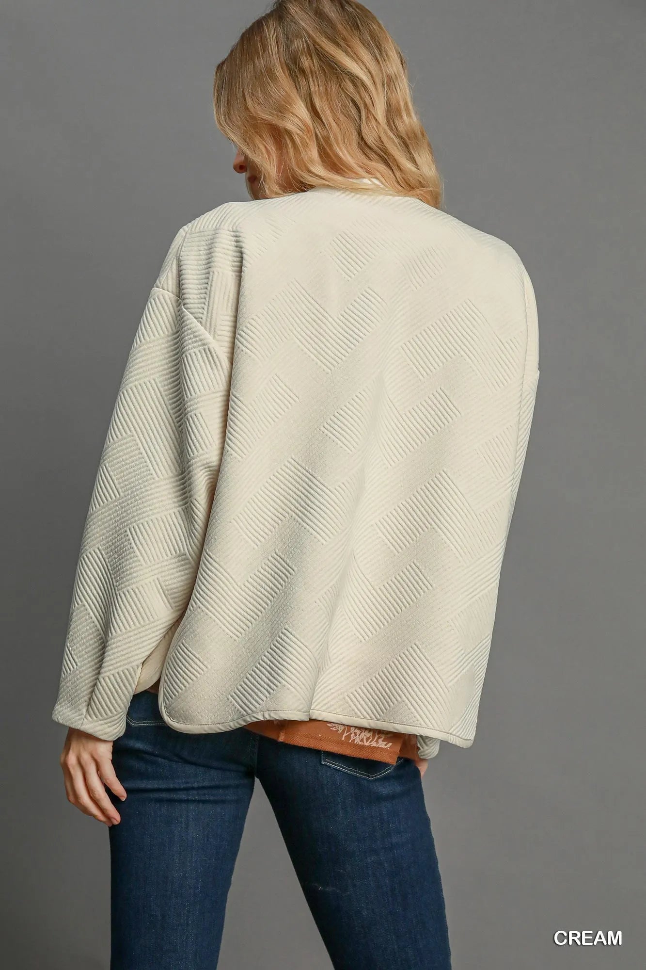 Umgee Textured Jacquard Jacket