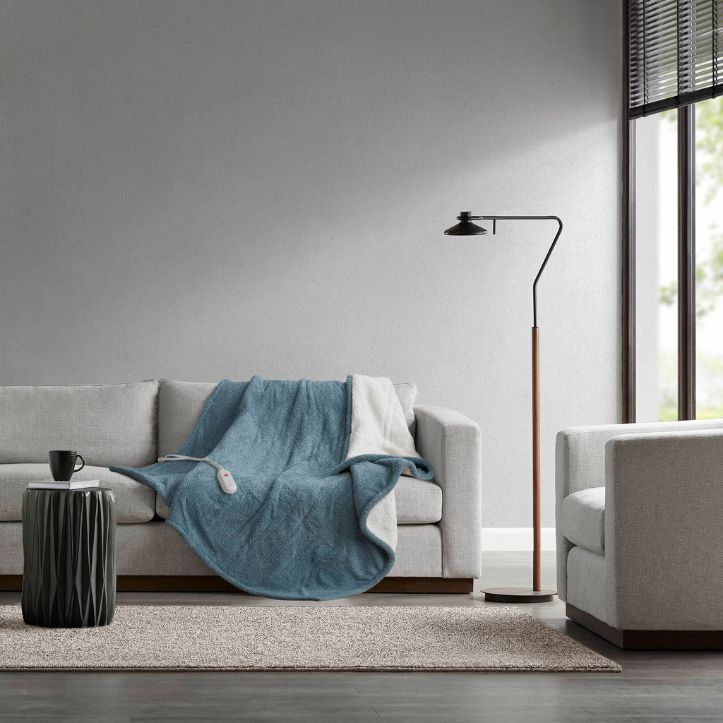 1 PCS 50x60' Dream Soft Heated Throw Blue