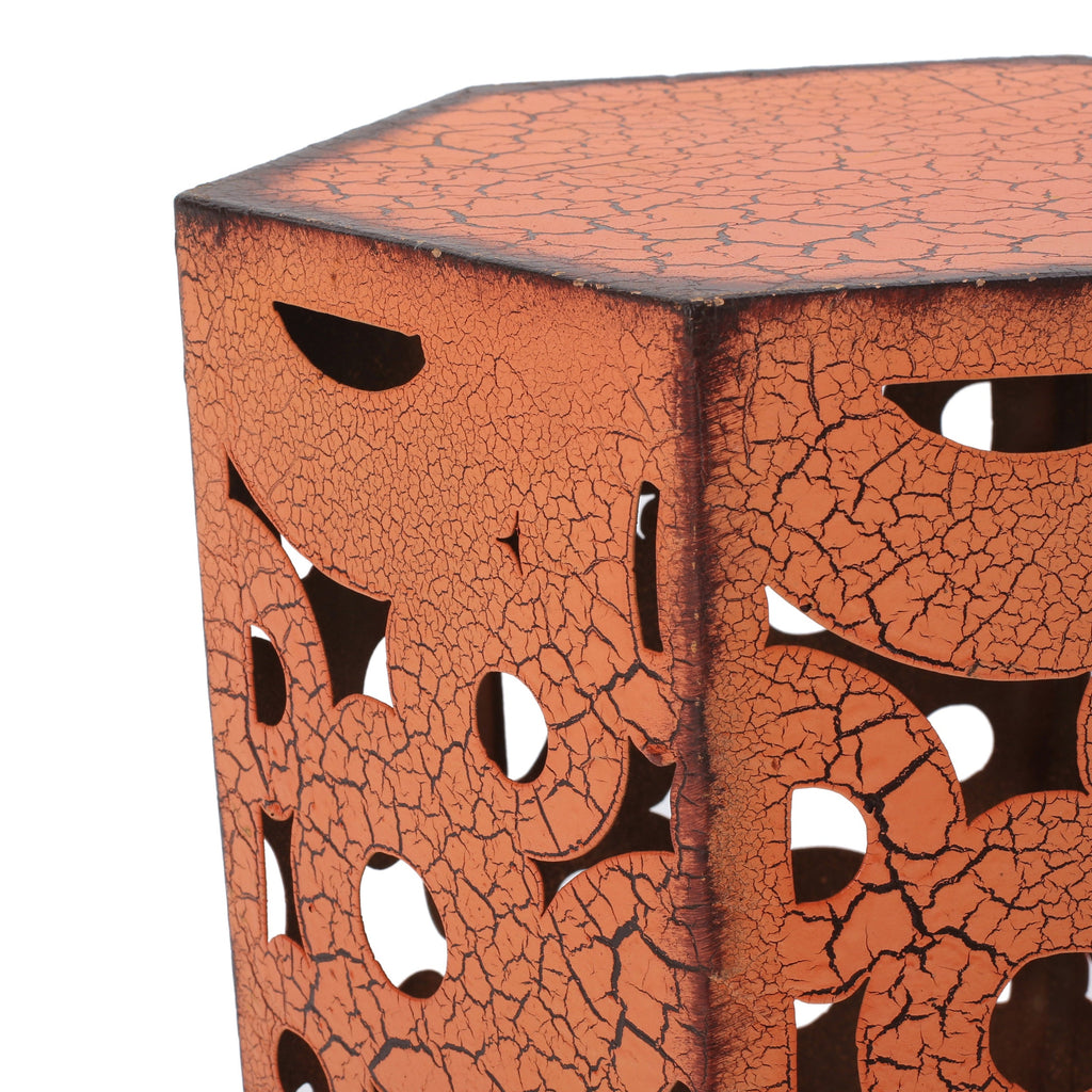 SELVA Accent Table Set - Iron Construction - Orange