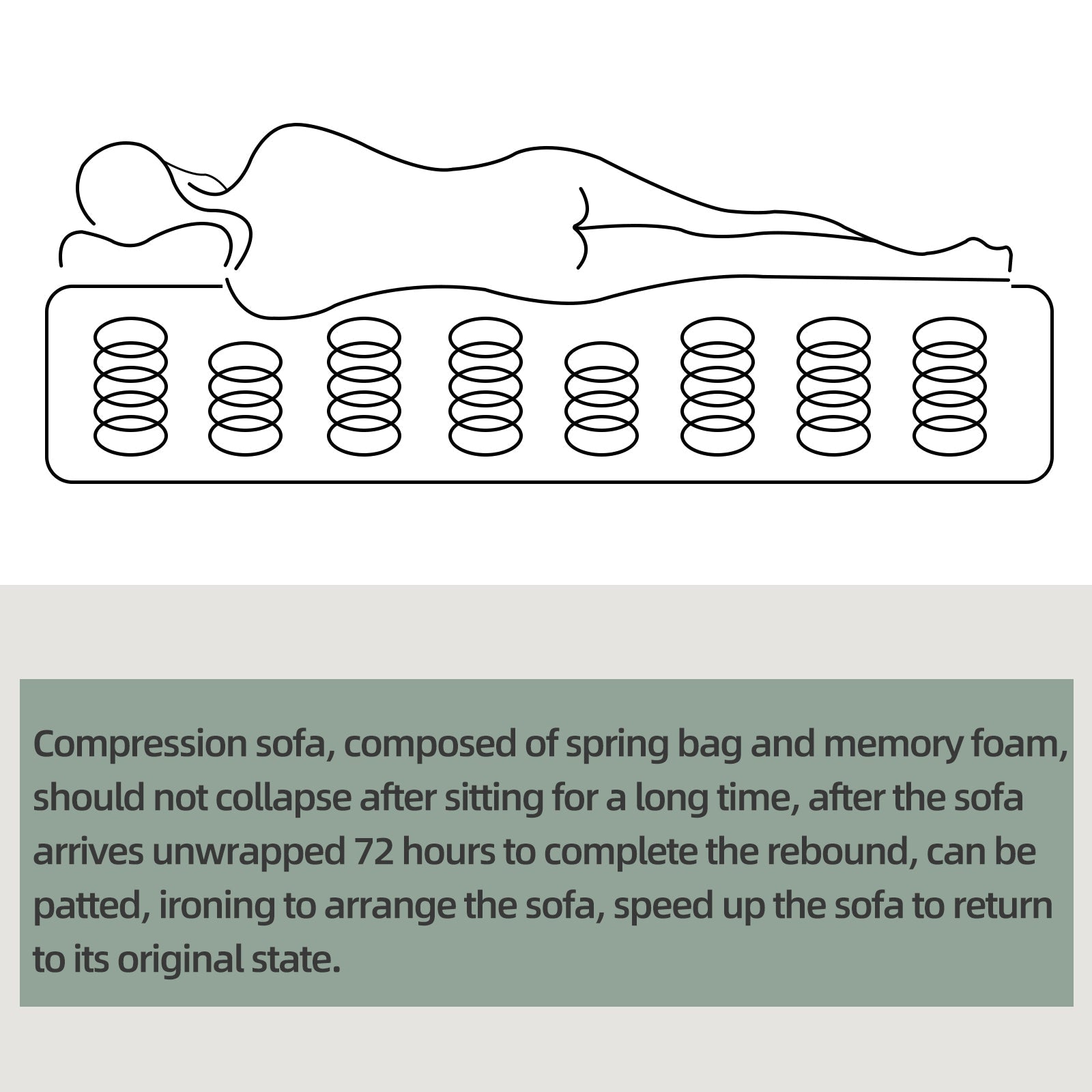 104.32*70.86 Modular Sectional Sofa Sleeper Couch, Sectional Sofa with Chaise and Ottoman, Convertible U Shaped Modular Sofa Set. Compressed spon, Light Green (Combo 3A+2B)