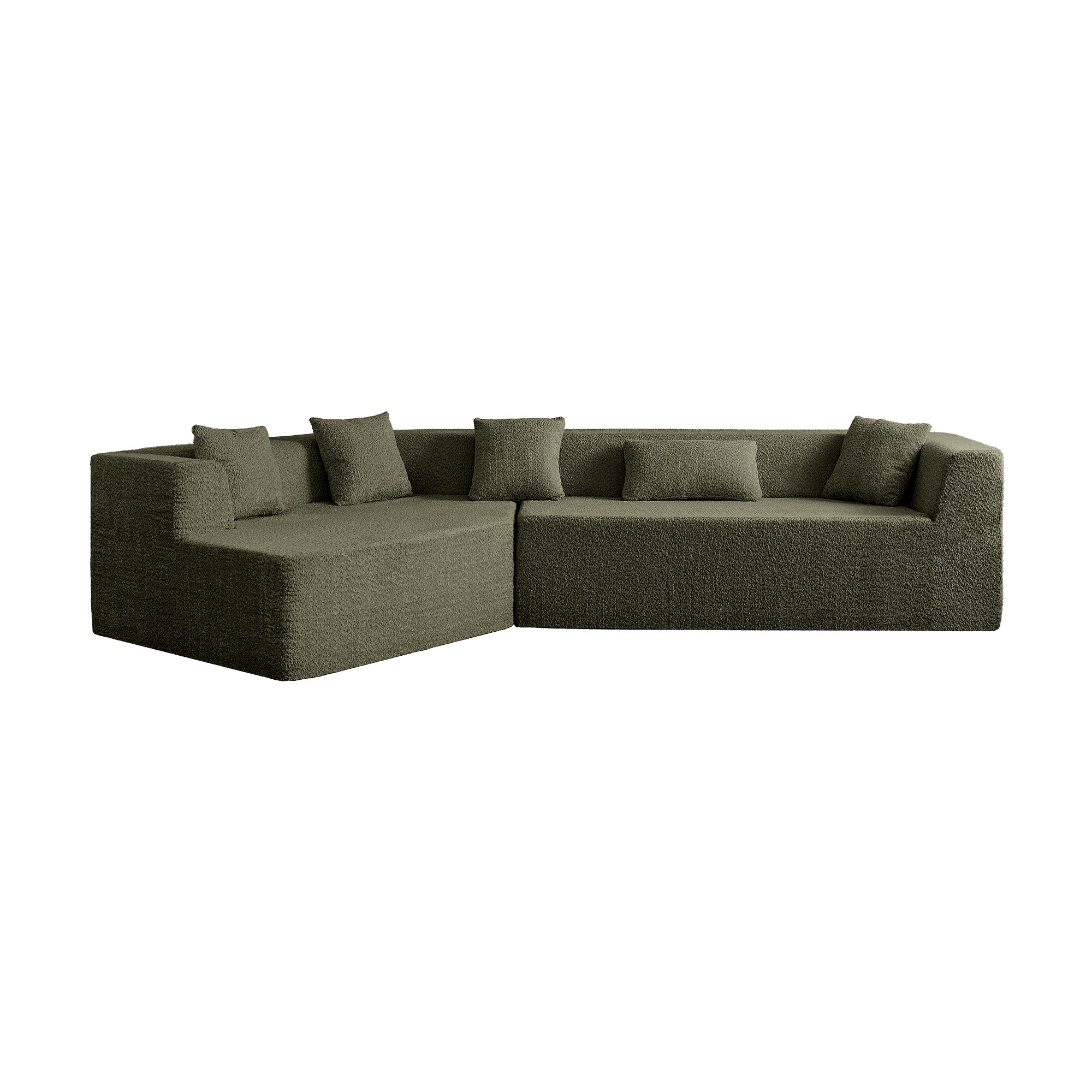 127.5'' Modern Minimalist Sectional Cloud Couch With Deep Seat,No Assembly Required