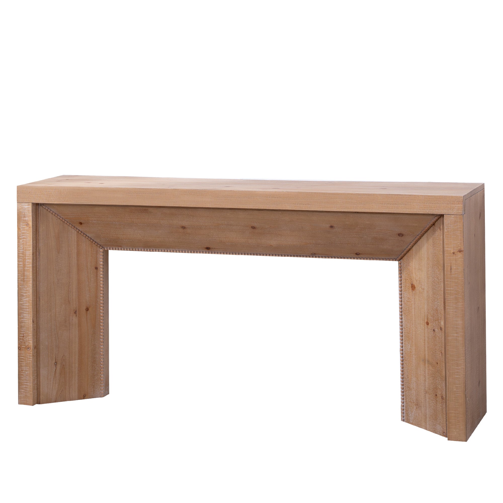 62' Modern Rustic Console Table – Solid-Look Engineered Wood Entryway Table