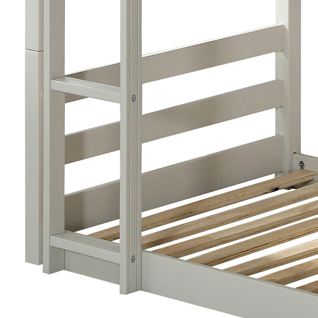 Light Grey Twin Triple Bunk Bed