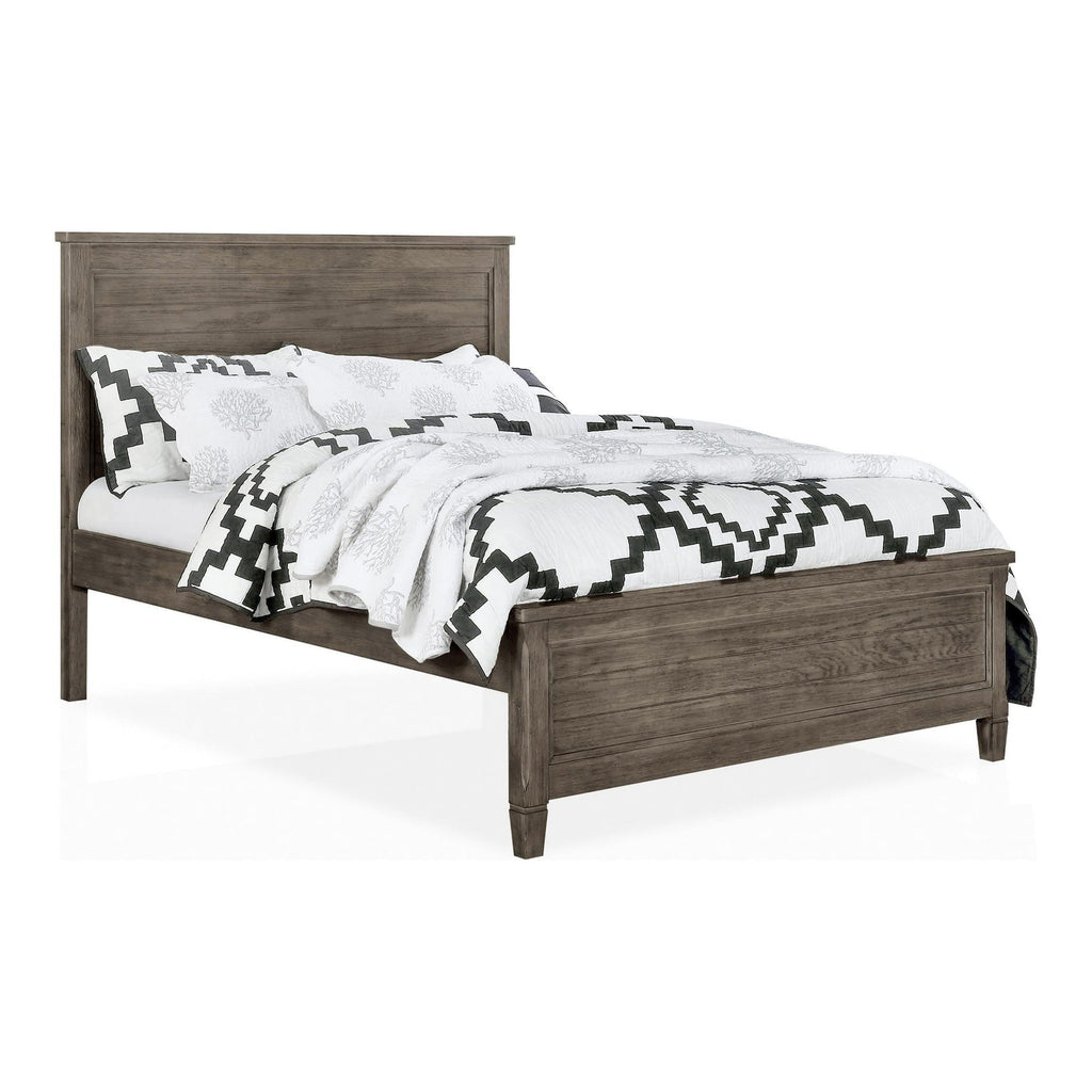 Transitional Twin Size Bed w Trundle 2x Nightstands Warm Gray Bedroom Furniture Wood Grain Texture 3pc Set